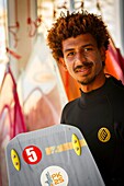 Marocco, Oued Ed-Dahab, Dakhla, portrait of a kite-surf instructor