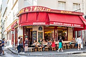 France, Paris, Rue Lepic, the Cafe des Deux Moulins which served as a backdrop for the movie The Fabulous Destiny of Amelie Poulain