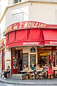 France, Paris, Rue Lepic, the Cafe des Deux Moulins which served as a backdrop for the movie The Fabulous Destiny of Amelie Poulain