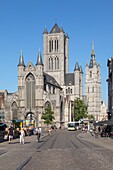 Belgium, East Flanders, Ghent, Saint Nicolas church and belfry