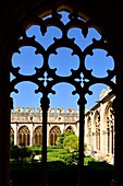 Spain, Catalonia, Tarragona Province, Alt Camp comarca, La ruta del Cister, Aiguamurcia, monastery of Santes Creus, the cloister