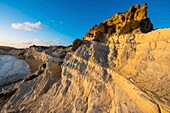 Italy, Sicily, Realmonte, Scala dei Turchi, or Turks stairway, cliff of white limestone overlooking the sea