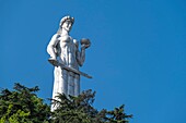 Georgia, Tbilisi, Kartlis Deda monument or Mother of Georgia on the top of the Sololaki hill is the symbol of Tbilisi