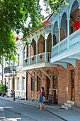 Georgia, Tbilisi, Old Tbilisi or Dzveli Kalaki, Opinion hotel with traditional architecture