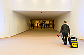 European Parliamant, Brussels, Belgium. Interior entrance to the plenary conference hall of the parliament.