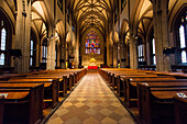 New York City, USA. Interior of the Episcopla Church on Wall Street, down town Manhattan.