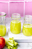 A healthy apple and celery juice