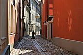 Troksnu narrow street near the Parliament, Riga, Latvia, Baltic region, Europe