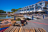 View of restaurant in the Waterfront, Simon's Town, Cape Town, Western Cape, South Africa, Africa