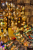 Lights for sale, The Khan el-Khalili Bazaar, Historic Cairo, UNESCO World Heritage Site, Cairo, Egypt, North Africa, Africa