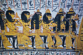 Wall paintings, Tomb of Nebenmaat, TT219, Deir el-Medina Tombs (Worker Tombs), Thebes, UNESCO World Heritage Site, Luxor, Egypt, North Africa, Africa