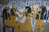 Wall paintings, Tomb of Nebenmaat, TT219, Deir el-Medina Tombs (Worker Tombs), Thebes, UNESCO World Heritage Site, Luxor, Egypt, North Africa, Africa