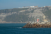 Leuchtturm, Nazare, Estremadura, Portugal, Europa