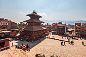 Durbar Square, the main square in the historical town of Bhaktapur, UNESCO World Heritage Site, Kathmandu Valley, Nepal, Asia