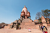 Shilu Mahadev (Phasi Dega), historischer Backsteintempel, UNESCO-Weltkulturerbe, im Kern der Altstadt von Bhaktapur, Kathmandutal, Nepal, Asien