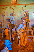 Women working in a Berbere red pepper spice factory at the Medebar market, Asmara, Eritrea, Africa