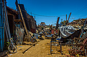 Metal scrap for sale, Medebar market, Asmara, Eritrea, Africa