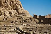 Ruinen eines Arbeiterdorfes, Deir el-Medina, Antikes Theben, UNESCO-Welterbe, Luxor, Ägypten, Nordafrika, Afrika