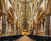 Interior of Lincoln Cathedral, Lincoln, Lincolnshire, England, United Kingdom, Europe