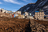 Lang Tang Village, a high altitude village on the Lang Tang Valley Trek, Himalayas, Nepal, Asia