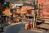 Street of Sankhu, Nepal, Asia