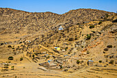 Berglandschaft entlang der Straße von Asmara nach Qohaito, Eritrea, Afrika