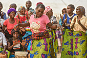 Dancers and celebrations at the start of the Ukusefya Pa Ng'wena Ceremony, Kasama, Zambia, Africa