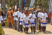 Ukusefya pa Ng'wena, eine traditionelle Zeremonie, die jedes Jahr im August von den Bemba abgehalten wird, um über ihre Reise von Angola nach Sambia zu berichten, Bemba Volk von Paramount Chief Chitimukulu, Kasama, Sambia, Afrika