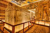 Sarcophagus, Burial Chamber, Tomb of Rameses IV, KV2, Valley of the Kings, Ancient Thebes, UNESCO World Heritage Site, Luxor, Egypt, North Africa, Africa