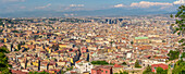 Elevated view of Naples skyline from Castel Sant'Elmo, Naples, Campania, Italy, Europe