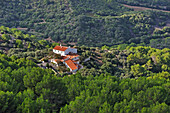 View from the top of Monte Toro, the tallest hill of Menorca, Menorca, Balearic Islands, Spain, Medieterranean, Europe