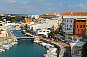 Hafen von Ciutadella de Menorca, Menorca, Balearische Inseln, Spanien, Mittelmeer, Europa