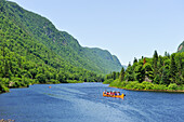 Canoe on Jacques-Cartier River, Jacques-Cartier National Park, Province of Quebec, Canada, North America