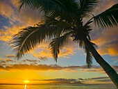 Sonnenuntergang, Bora Bora, Französisch-Polynesien, Südpazifik, Pazifik