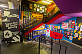 Afflecks, Shopping Emporium, interior view of stairs, Northern Quarter, Manchester, England, United Kingdom, Europe