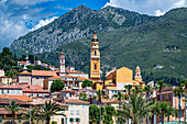 Küstenstadt Menton, Alpes Maritimes, Provence-Alpes-Côte d'Azur, Côte d'Azur, Frankreich, Europa