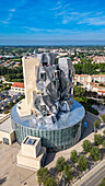 Luftaufnahme des Gebäudes des Kulturzentrums LUMA, Architekt Frank Gehry, Arles, Bouches du Rhone, Provence-Alpes-Cote d'Azur, Frankreich, Europa