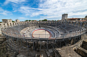 Das römische Amphitheater, Arles, UNESCO-Weltkulturerbe, Bouches du Rhone, Provence-Alpes-Cote d'Azur, Frankreich, Europa