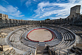 Das römische Amphitheater, Arles, UNESCO-Welterbestätte, Bouches du Rhone, Provence-Alpes-Cote d'Azur, Frankreich, Europa