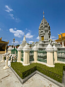 Exterior view of a stupa inside the Royal Palace grounds in Phnom Penh, Cambodia, Indochina, Southeast Asia, Asia