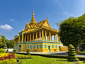 Außenansicht der königlichen Palastanlage in Phnom Penh, Kambodscha, Indochina, Südostasien, Asien