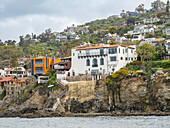 Housing along the coastline just outside Newport Beach, California, United States of America, North America