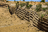 Alter Sahira-Damm in der prä-aksumitischen Siedlung von Qohaito (Koloe), Eritrea, Afrika