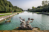 Palastgärten in der Reggia di Caserta (Königspalast von Caserta), UNESCO-Welterbestätte, Kampanien, Italien, Europa