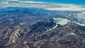 Luftaufnahme der Anden, Chile, Südamerika