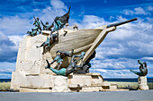 Monumento A Tripulantes Goleta Ancud, Shoreline of Punta Arenas, Patagonia, Chile, South America