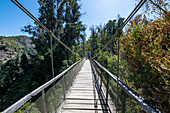 Old bridge in the Cauquenes hot springs, central Chile, South America