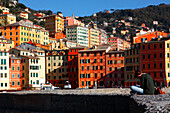 Camogli, ein Fischerdorf und Fremdenverkehrsort an der Westseite der Halbinsel Portofino, Camogli, Ligurien, Italien, Europa