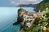 Vernazza, ein Küstenort in der Provinz La Spezia, Region Cinque Terre, UNESCO-Welterbe, Ligurien, Italien, Europa