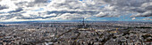 Paris overview with Eiffel Tower, Paris, France, Europe